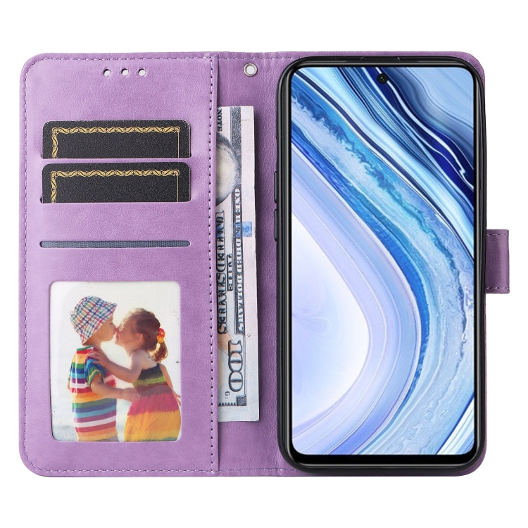 For Xiaomi Redmi Note 9S Embossed Sunflower Leather Phone Case