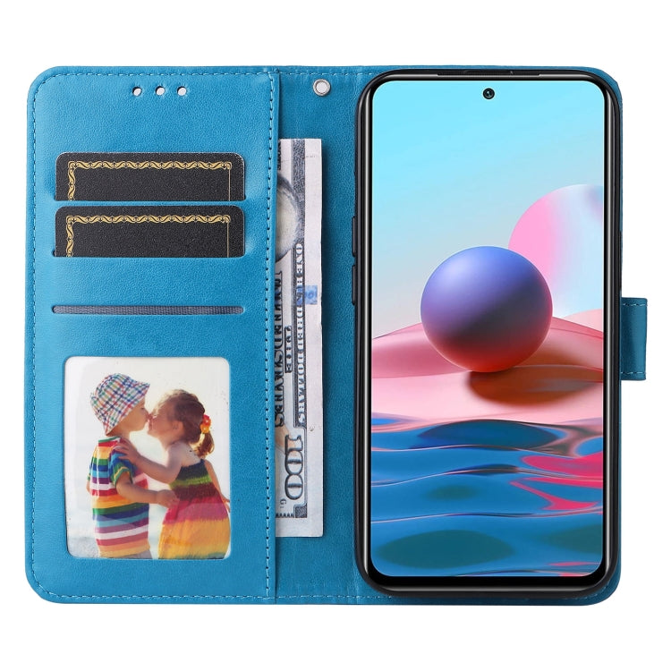 For Xiaomi Redmi Note 10 4G / Note 10S 4G Embossed Sunflower Leather Phone Case