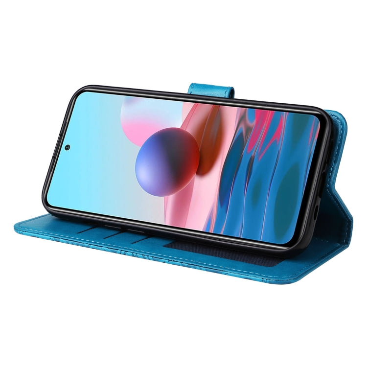 For Xiaomi Redmi Note 10 4G / Note 10S 4G Embossed Sunflower Leather Phone Case