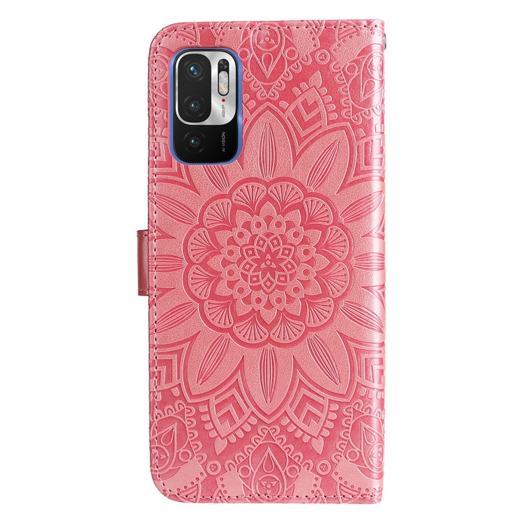 For Xiaomi Redmi Note 10 5G Embossed Sunflower Leather Phone Case