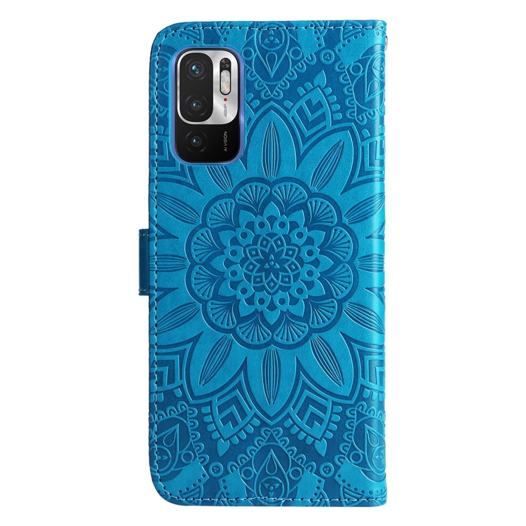 For Xiaomi Redmi Note 10 5G Embossed Sunflower Leather Phone Case