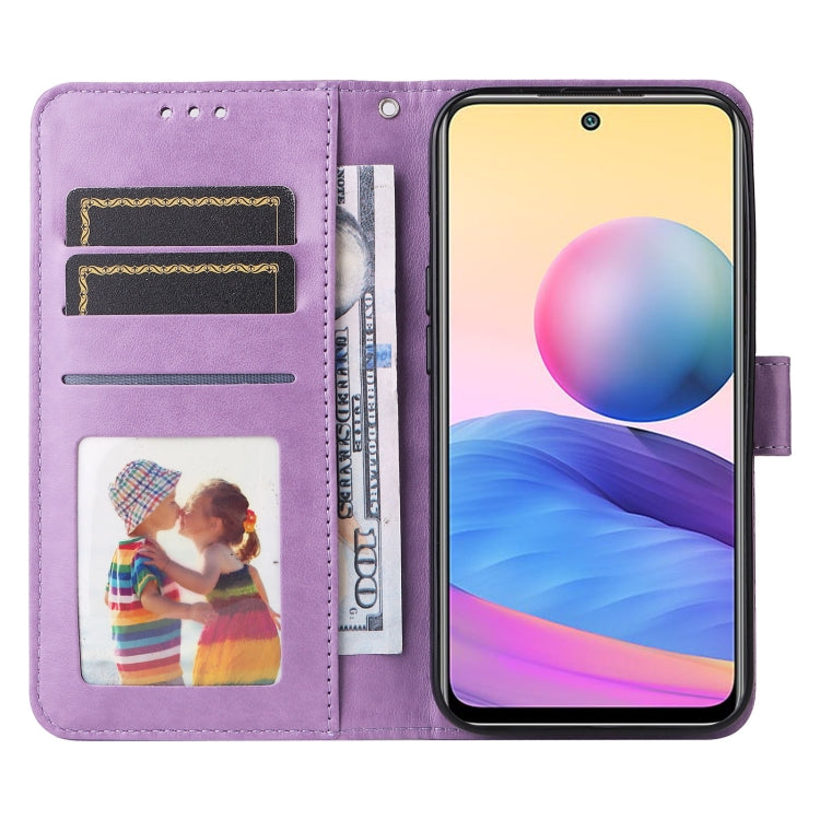 For Xiaomi Redmi Note 10 5G Embossed Sunflower Leather Phone Case