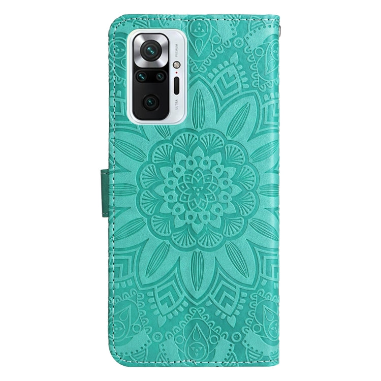 For Xiaomi Redmi Note 10 Pro / Note 10 Pro Max Embossed Sunflower Leather Phone Case