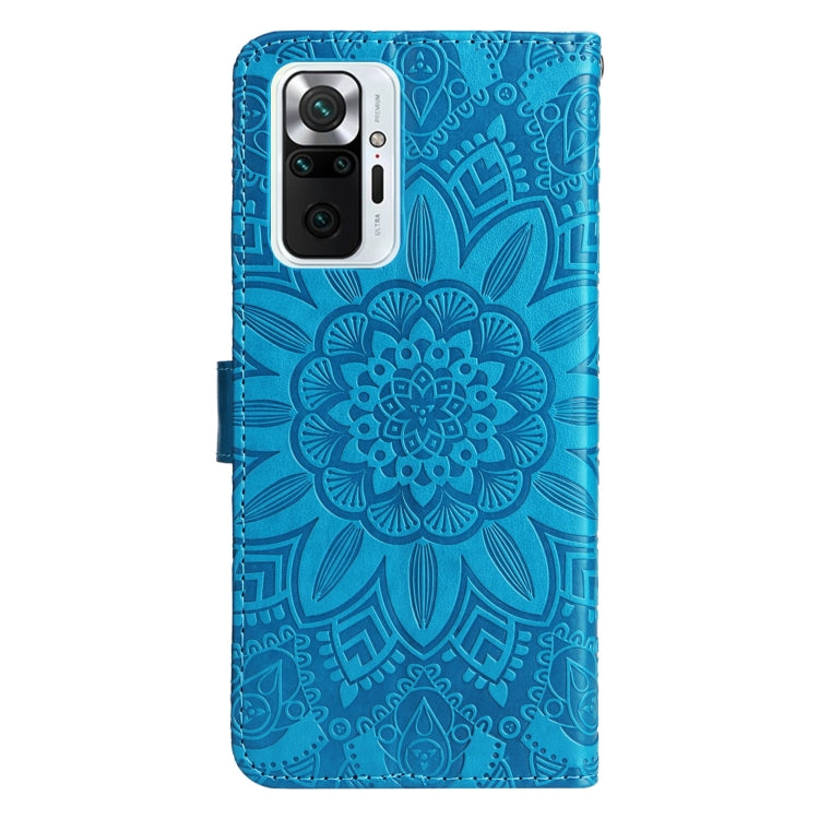 For Xiaomi Redmi Note 10 Pro / Note 10 Pro Max Embossed Sunflower Leather Phone Case