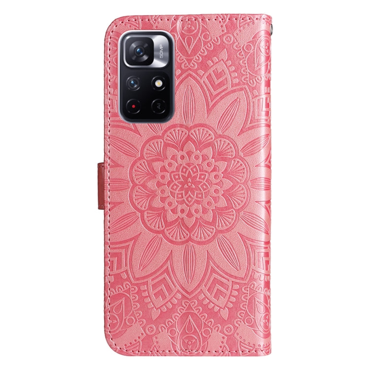 For Xiaomi Redmi Note 11 5G / Poco M4 Pro 5G Embossed Sunflower Leather Phone Case