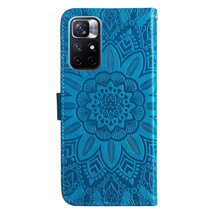 For Xiaomi Redmi Note 11 5G / Poco M4 Pro 5G Embossed Sunflower Leather Phone Case