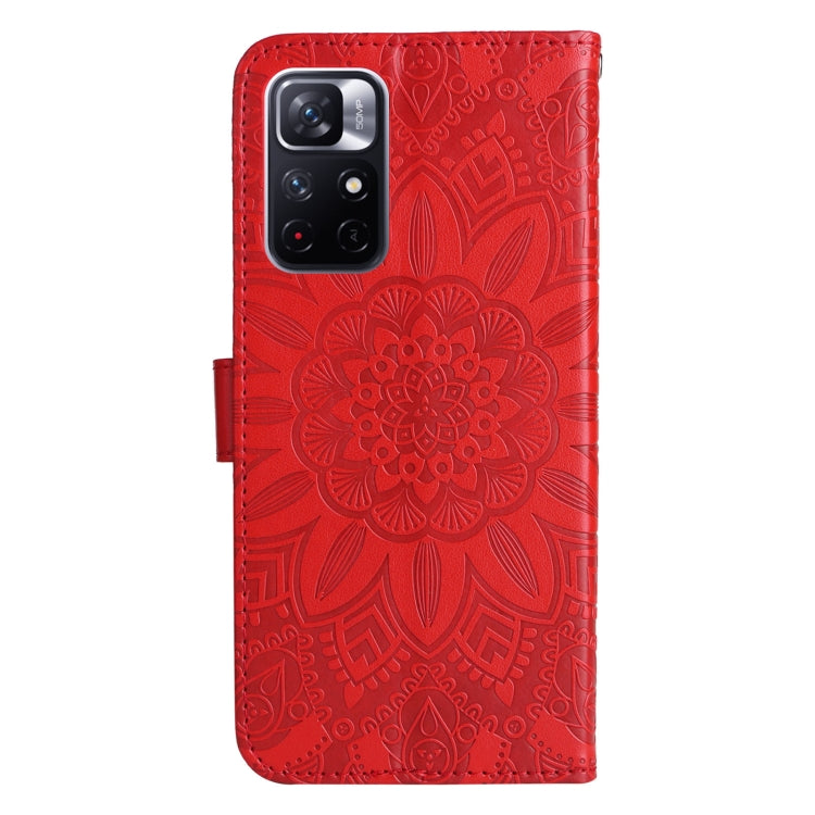 For Xiaomi Redmi Note 11 5G / Poco M4 Pro 5G Embossed Sunflower Leather Phone Case