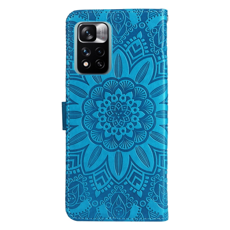 For Xiaomi Redmi Note 11E Embossed Sunflower Leather Phone Case