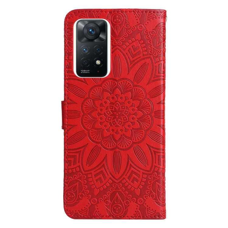 For Xiaomi Redmi Note 11 Pro 5G Embossed Sunflower Leather Phone Case
