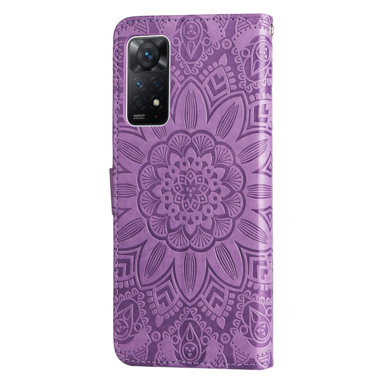 For Xiaomi Redmi Note 11 Pro 4G Foreign Version / 5G Embossed Sunflower Leather Phone Case