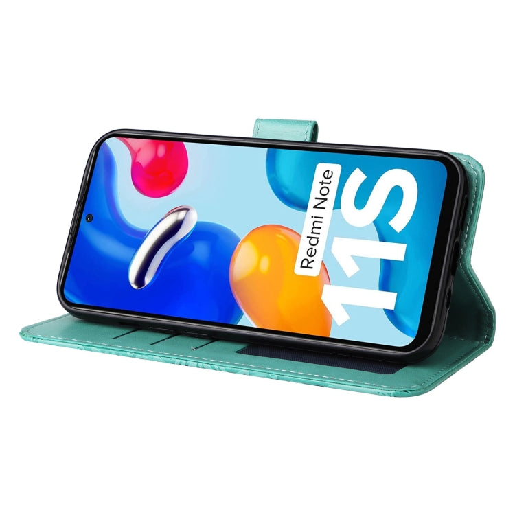 For Xiaomi Redmi Note 11S / Note 11 4G Foreign Version Embossed Sunflower Leather Phone Case