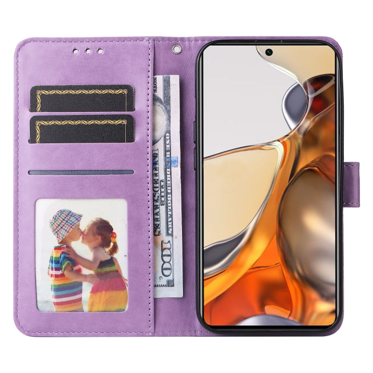 For Xiaomi 11T / 11T Pro Embossed Sunflower Leather Phone Case