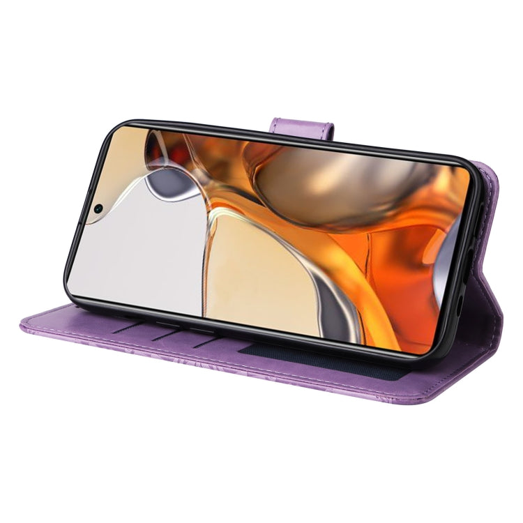 For Xiaomi 11T / 11T Pro Embossed Sunflower Leather Phone Case