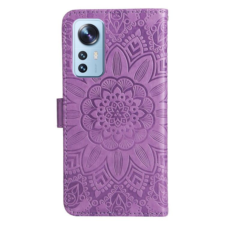 For Xiaomi 12 Lite Embossed Sunflower Leather Phone Case