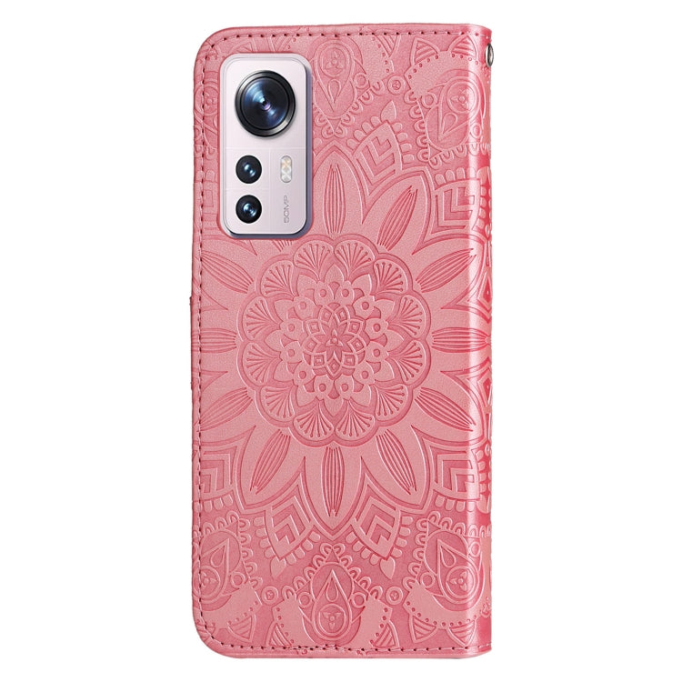 For Xiaomi 12 / 12X Embossed Sunflower Leather Phone Case