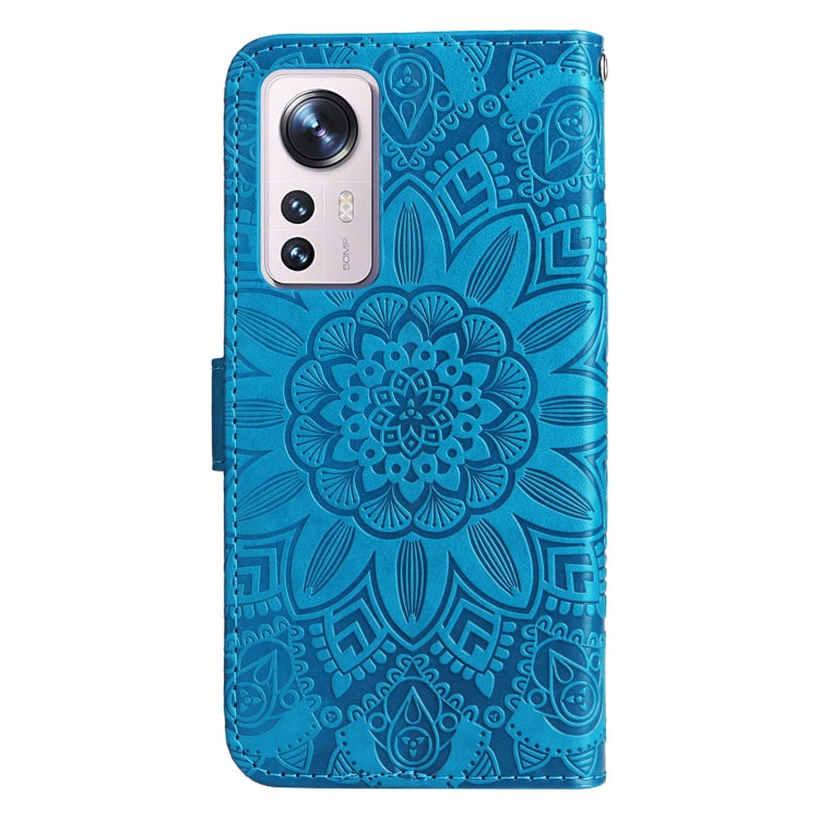 For Xiaomi 12 / 12X Embossed Sunflower Leather Phone Case
