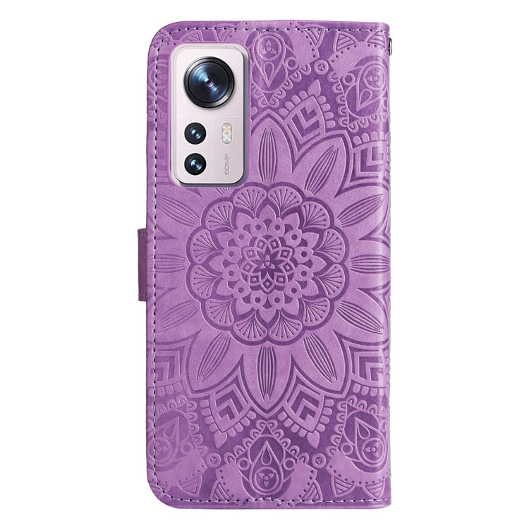 For Xiaomi 12 / 12X Embossed Sunflower Leather Phone Case
