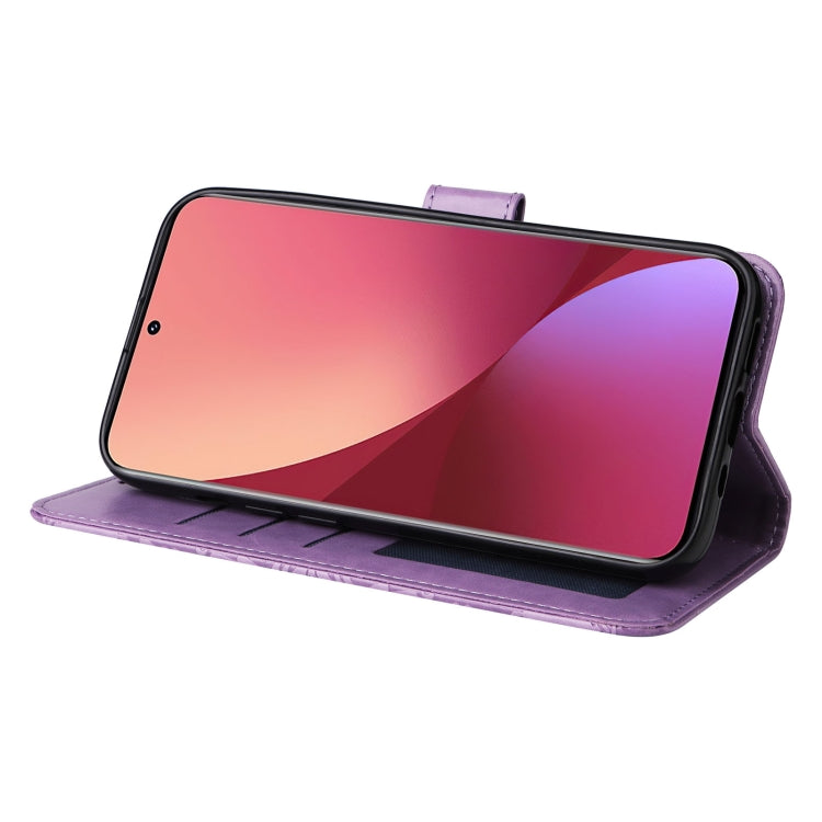 For Xiaomi 12 / 12X Embossed Sunflower Leather Phone Case