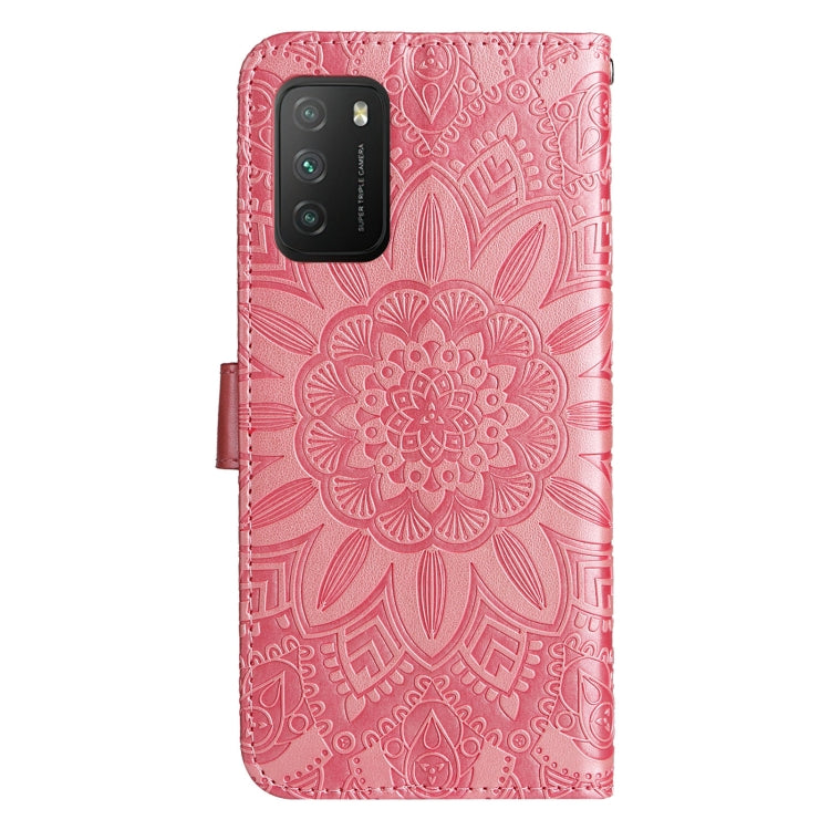 For Xiaomi Poco M3 / Redmi 9T / Redmi 9 Power Embossed Sunflower Leather Phone Case