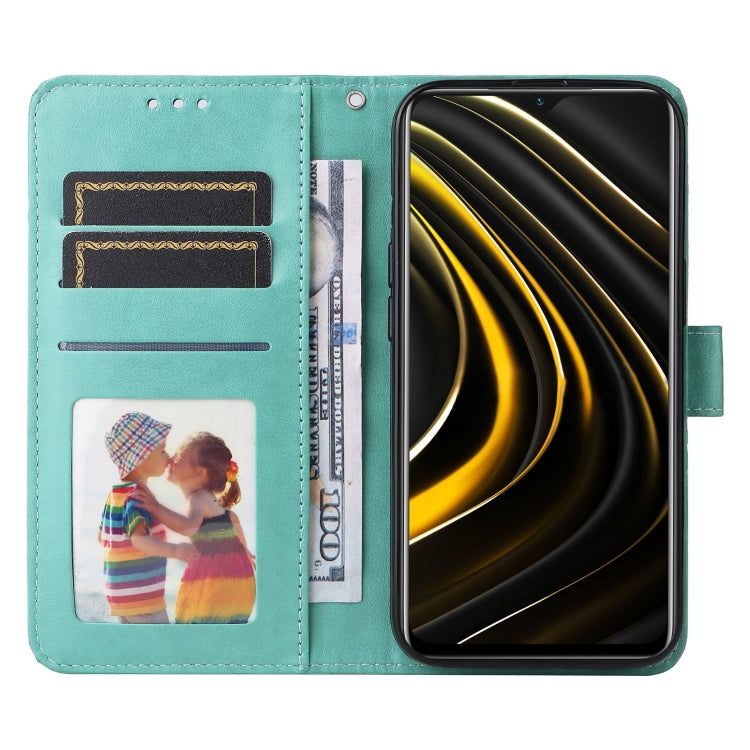 For Xiaomi Poco M3 / Redmi 9T / Redmi 9 Power Embossed Sunflower Leather Phone Case