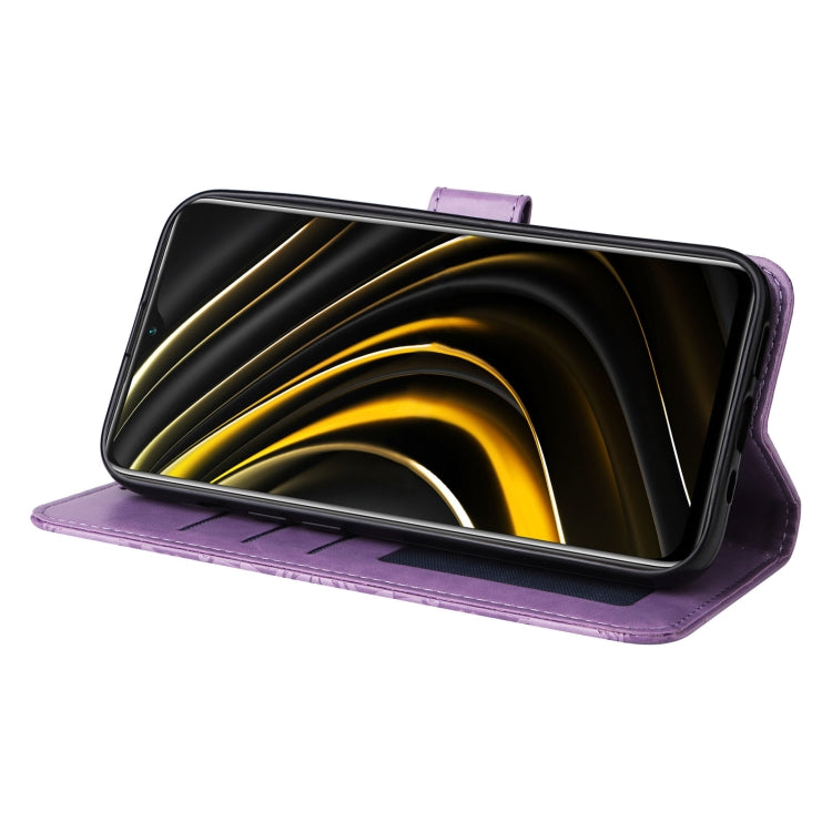 For Xiaomi Poco M3 / Redmi 9T / Redmi 9 Power Embossed Sunflower Leather Phone Case