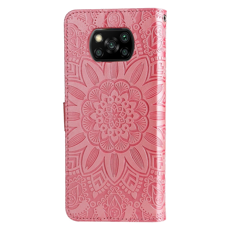 For Xiaomi Poco X3 NFC Embossed Sunflower Leather Phone Case