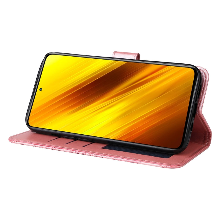 For Xiaomi Poco X3 NFC Embossed Sunflower Leather Phone Case