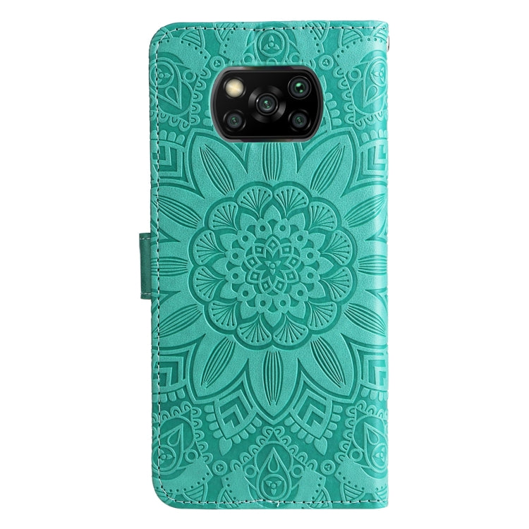 For Xiaomi Poco X3 NFC Embossed Sunflower Leather Phone Case