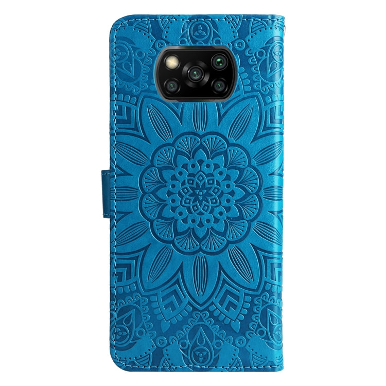 For Xiaomi Poco X3 NFC Embossed Sunflower Leather Phone Case
