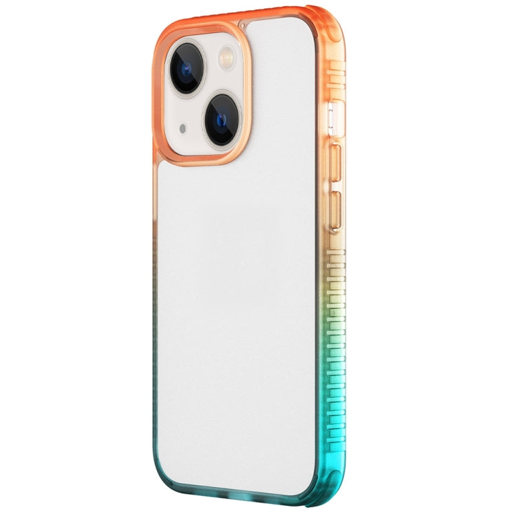 For iPhone 14 Plus Colorful Gradient TPU + PC Phone Case