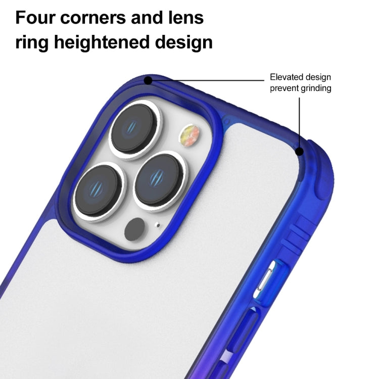 For iPhone 14 Plus Colorful Gradient TPU + PC Phone Case