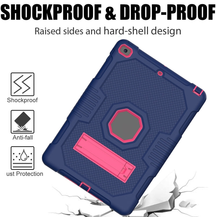 For iPad 10.2 2021 Contrast Color Robot Shockproof Silicone + PC Tablet Case