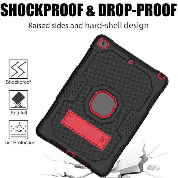 For iPad 10.2 2021 Contrast Color Robot Shockproof Silicone + PC Tablet Case