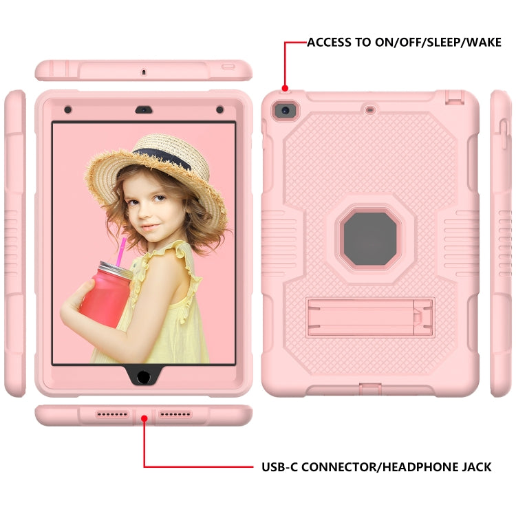 For iPad 10.2 2021 Contrast Color Robot Shockproof Silicone + PC Tablet Case