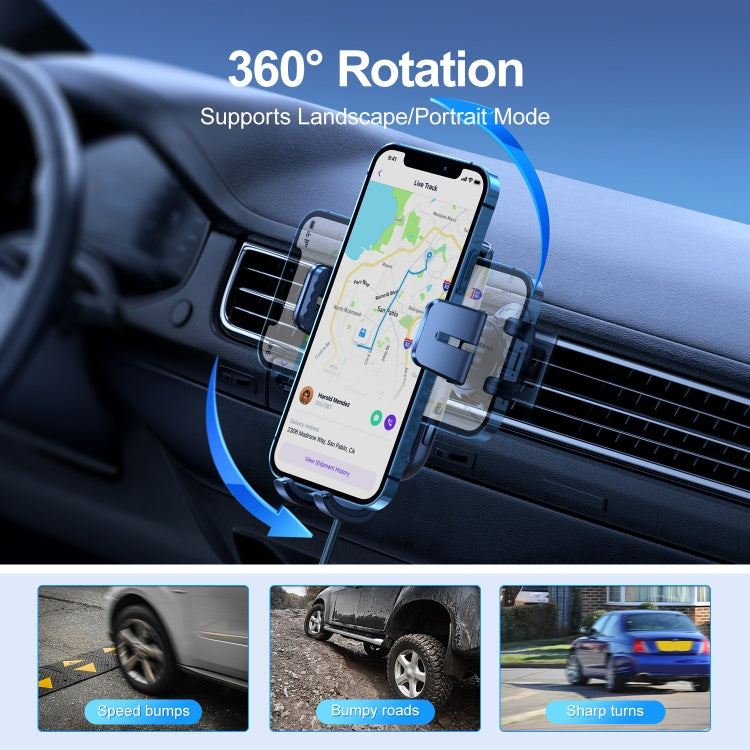 JOYROOM JR-ZS214 15W Infrared Induction Wireless Charging Air Outlet Car Holder(Black)