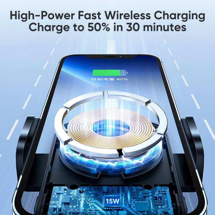 JOYROOM JR-ZS295 15W Mechanical Magnetic Wireless Charger Dashboard Car Holder(Black)