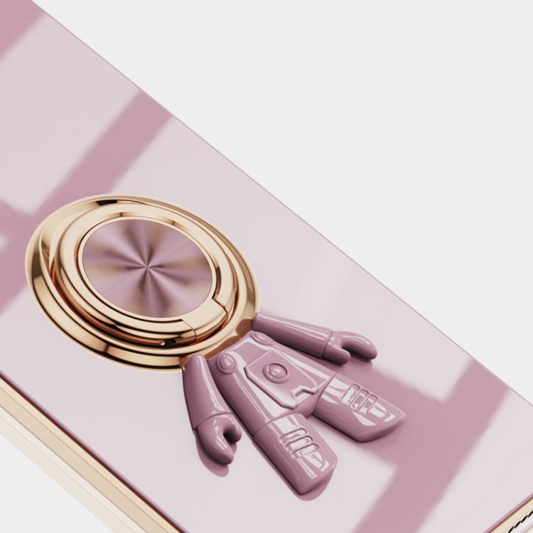 For Xiaomi Redmi K40S 6D Plating Astronaut Ring Kickstand Phone Case