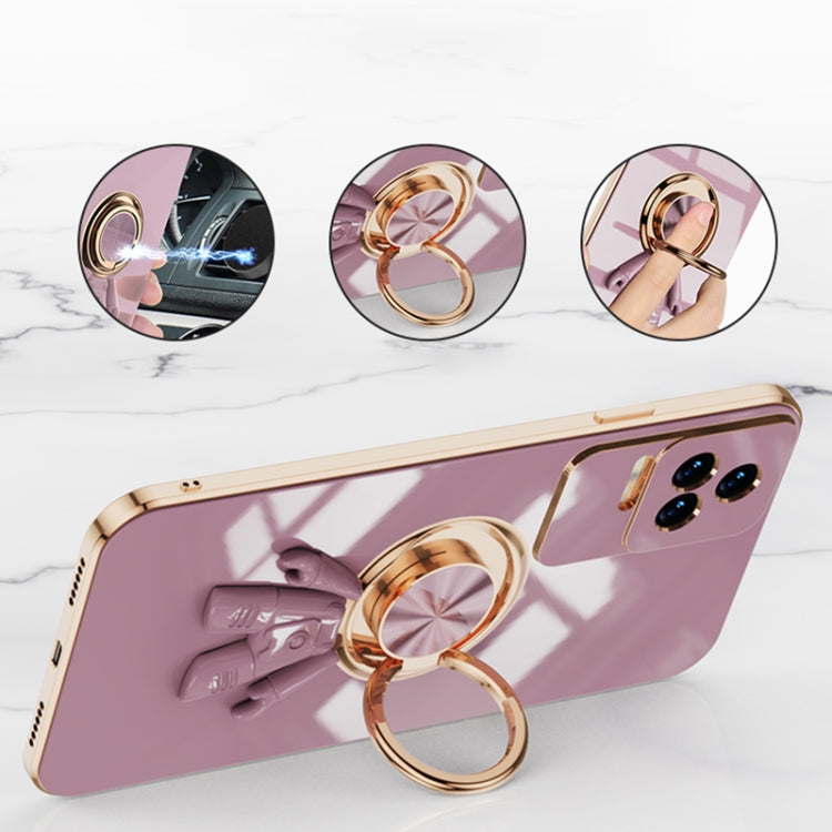 For Xiaomi Redmi K40S 6D Plating Astronaut Ring Kickstand Phone Case