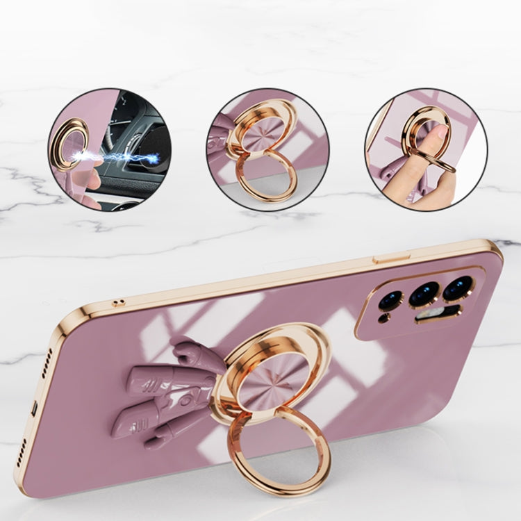 For Xiaomi Redmi Note 10 4G 6D Plating Astronaut Ring Kickstand Phone Case