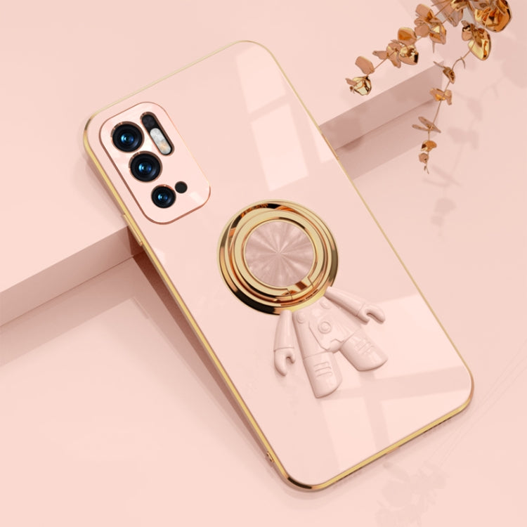For Xiaomi Redmi Note 10 5G 6D Plating Astronaut Ring Kickstand Phone Case