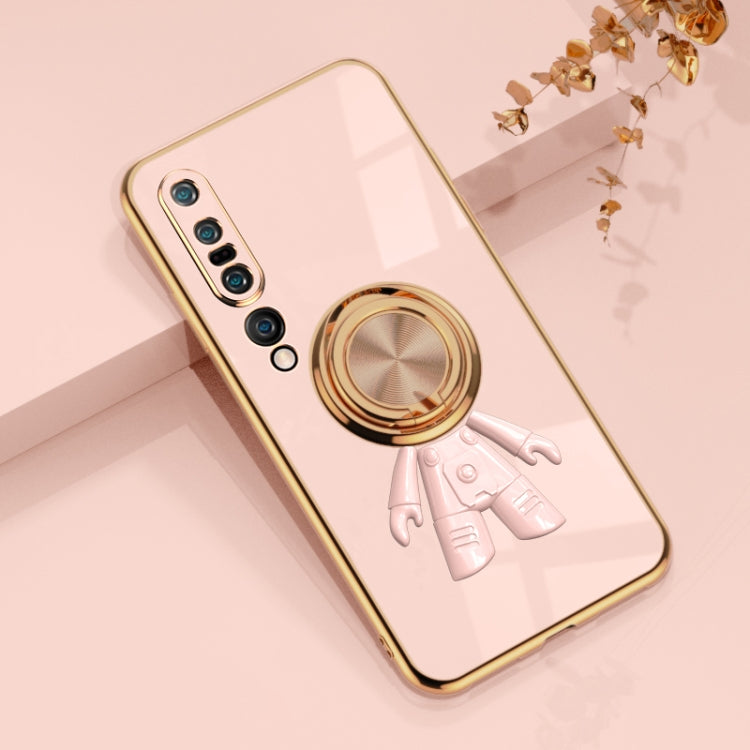 For Xiaomi Mi 10 Pro 5G 6D Plating Astronaut Ring Kickstand Phone Case