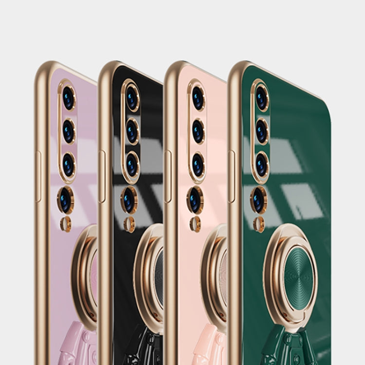 For Xiaomi Mi 10 Lite 5G 6D Plating Astronaut Ring Kickstand Phone Case