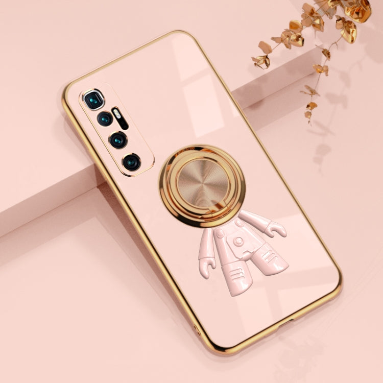 For Xiaomi Mi 10 Ultra 6D Plating Astronaut Ring Kickstand Phone Case