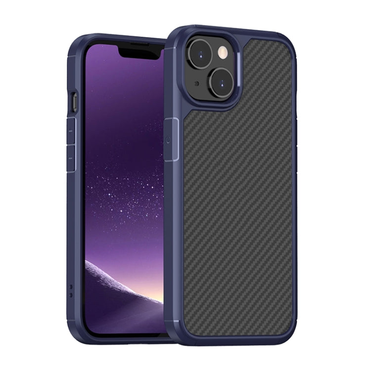 For iPhone 14 Plus Carbon Fiber Texture Case