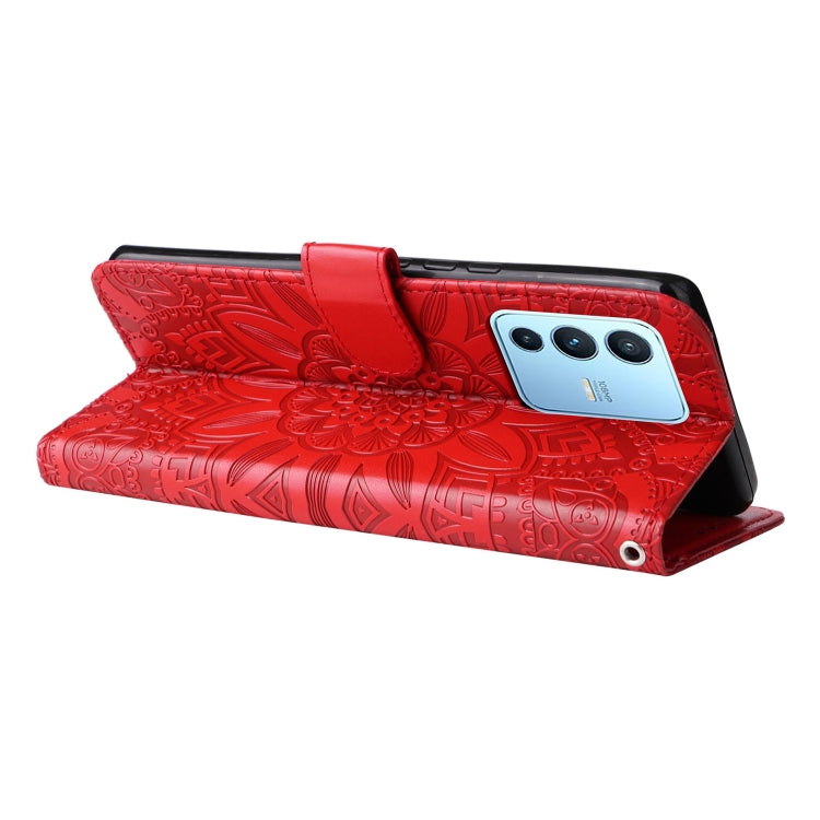 For vivo S12 Pro / V23 Pro Embossed Sunflower Leather Phone Case