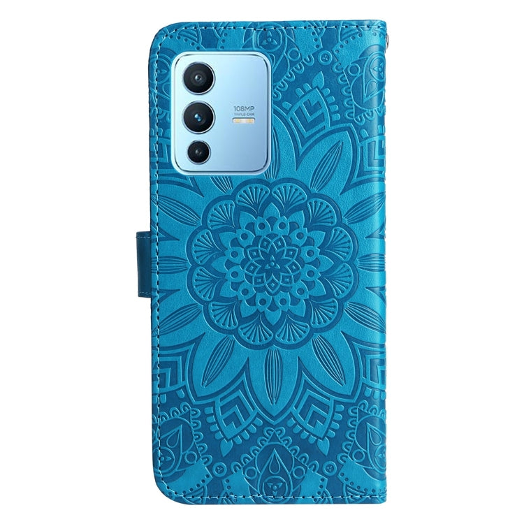 For vivo S12 Pro / V23 Pro Embossed Sunflower Leather Phone Case