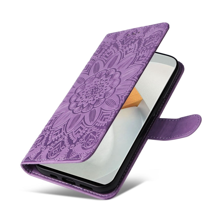 For vivo S12 Pro / V23 Pro Embossed Sunflower Leather Phone Case