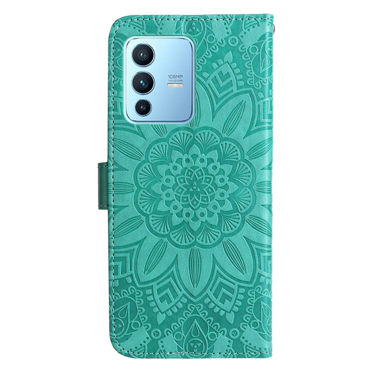 For vivo S12 Pro / V23 Pro Embossed Sunflower Leather Phone Case