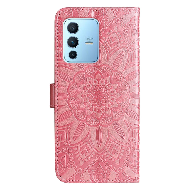 For vivo S12 Pro / V23 Pro Embossed Sunflower Leather Phone Case