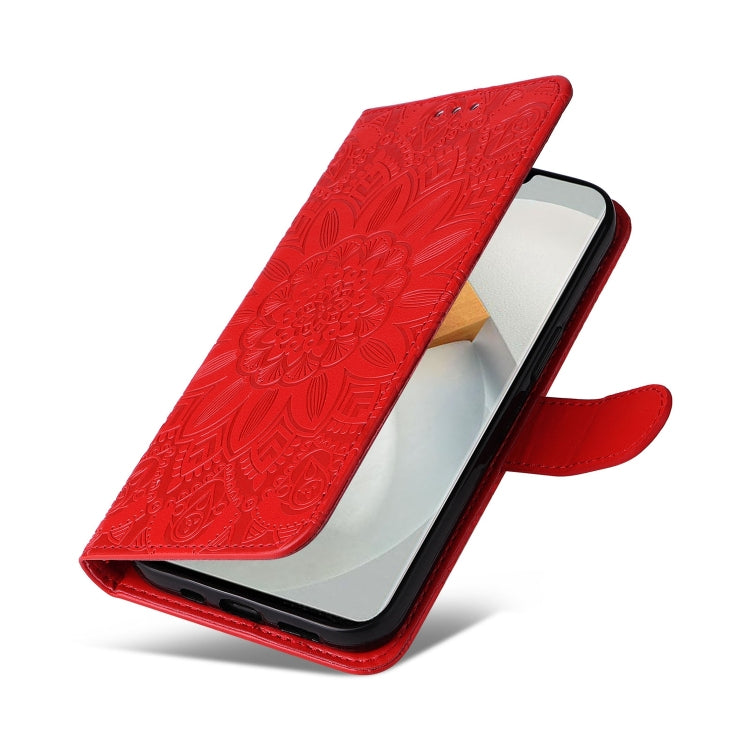 For vivo S12 / V23 5G Embossed Sunflower Leather Phone Case